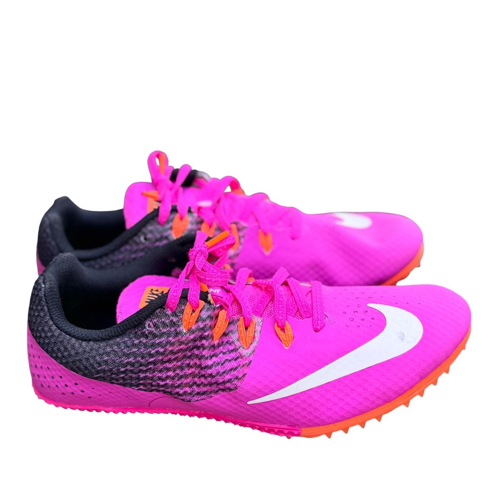 Nike Zoom Rival S 8 Track Spikes Womens 8.5 Pink Orange Sprint Shoes 806558-601 - Picture 7 of 8